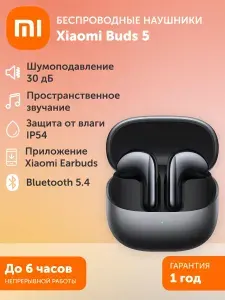Наушники беспроводные Xiaomi Buds 5 - черный графит