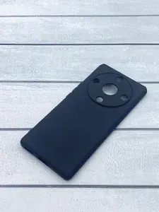Чехол для HUAWEI Honor X9a (5109ALXU) (6.67") черный / Silicon Case, защита камеры, микрофибра / накладка на Хонор Х9а