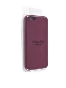 Силиконовый чехол Silicone case для iPhone 6/6s бордовый
