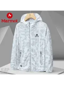 Куртка Marmot Мужская куртка,Женская куртка, дышащая ветровка,ветровка Ice Silk,спортивная ветровка с капюшоном,вентилируемая ветровка,летняя куртка,стильная ветровка для отдыха,анти-УФ куртка,походная куртка,ветровка унисекс.