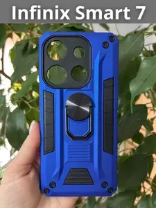 Чехол противоударный military на Infinix Smart 7 / Инфиникс Смарт 7 (Синий)