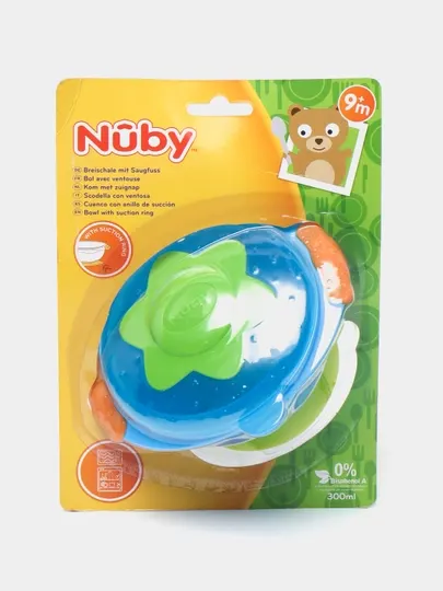 Миска на присоске с крышкой Nuby PP ID5322