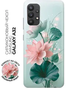 Чехол на Samsung Galaxy A32 с принтом "Нежная симфония лотоса"