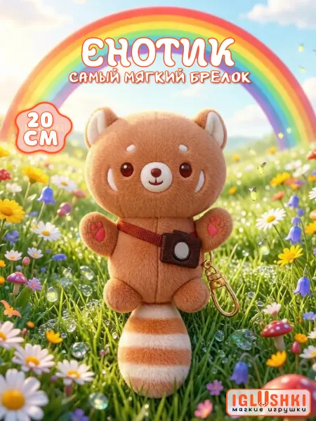 IGLUSHKI Мягкая парная игрушка енот брелок