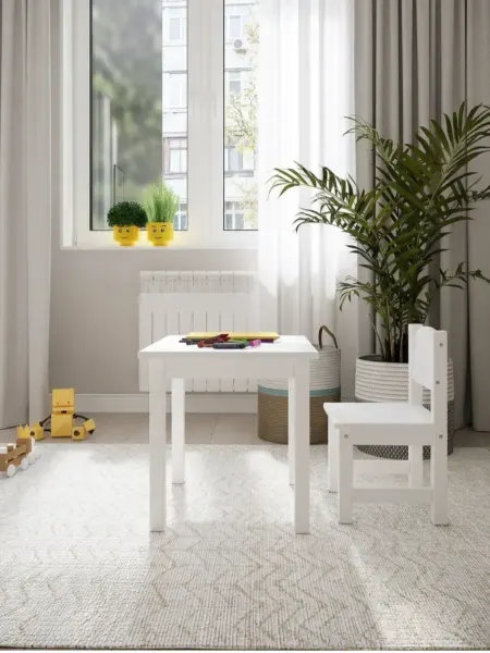 IKEA Стул детский, массив сосны, белый
