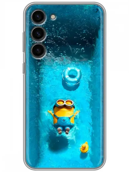 Чехол на Samsung Galaxy S23 Plus миньоны (для ребенка) 360skin