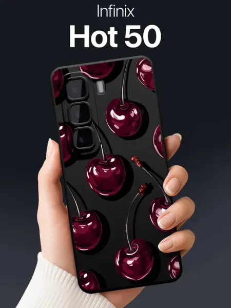 Чехол на Infinix Hot 50 с вишнями SCDesign
