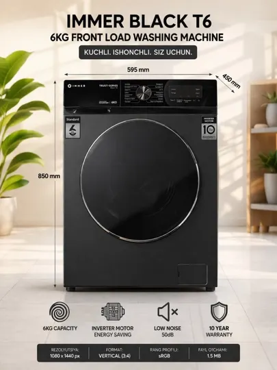 Стиральная машина IMMER BLACK T6