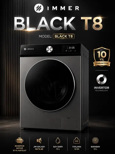IMMER BLACK T8 — это современная стиральная машина премиального класса