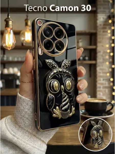 Чехол подставка с попсокет на Tecno Camon 30 РИНОФОН