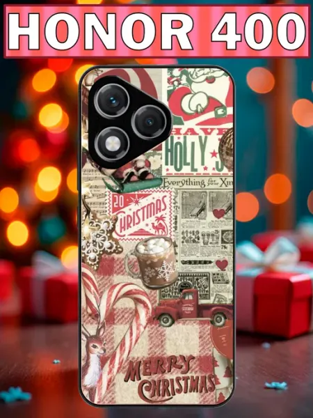 Чехол на Honor 400 новогодняя иллюстрация iNCoverCase