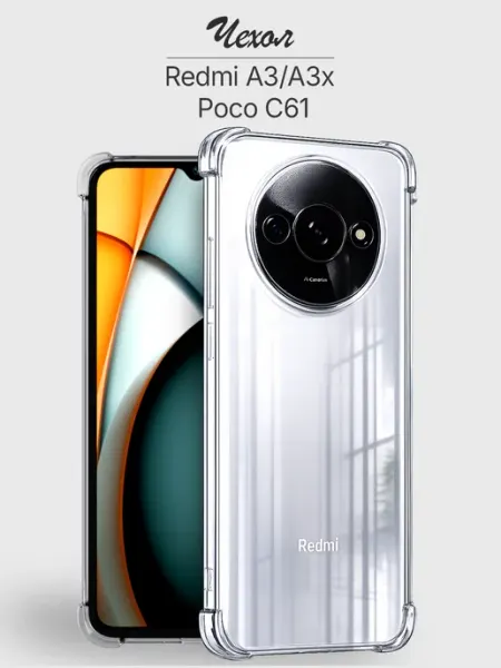 Чехол А3 A3x Poco C61 4G прозрачный противоударный Redmi