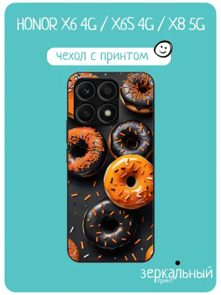 Чехол на Honor X6 принт пончики iNCoverCase