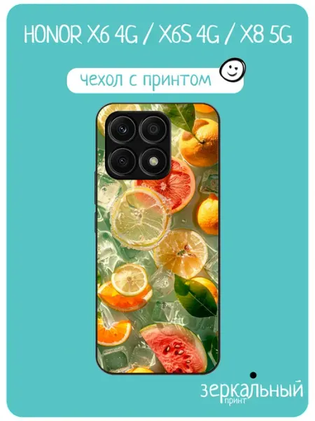 Чехол на Honor X6 принт фрукты iNCoverCase