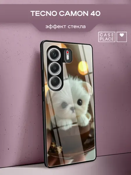 Чехол на Tecno Camon 40 с собакой Case Place