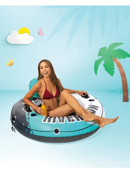 Intex Надувной круг кресло для плавания RIVER RUN с ручками