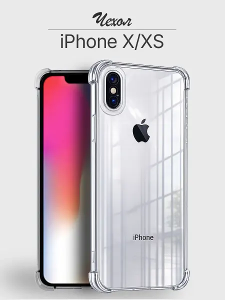Мобимания Чехол iPhone X XS прозрачный противоударный