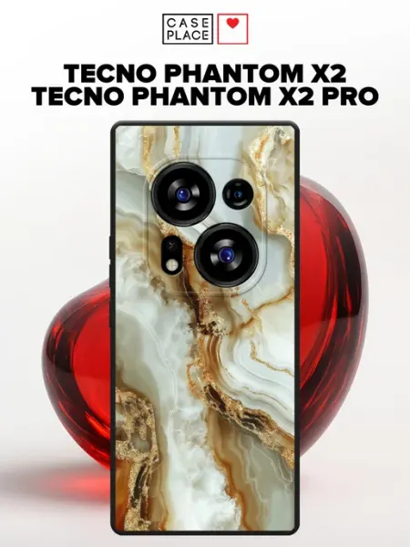 Матовый чехол на Phantom X2 Phantom X2 Pro мрамор TECNO