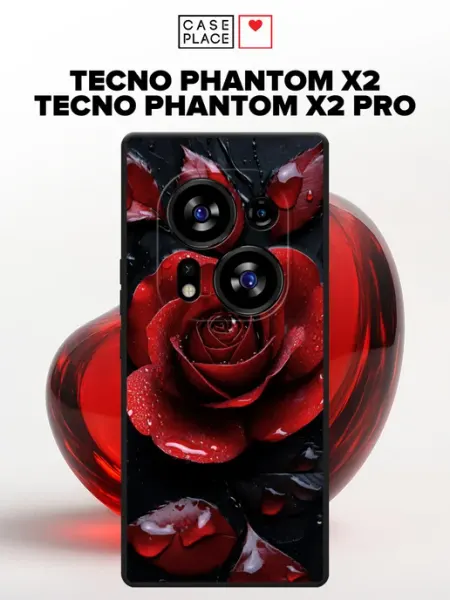Матовый чехол на Phantom X2 Phantom X2 Pro с розами TECNO