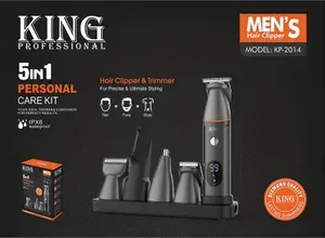 Триммер для волос KING KP-2014, набор для бритья, IPX6