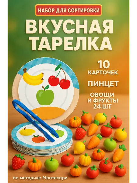 IQ-Zabiaka Развивающая игра Сортер для малышей Вкусная тарелка