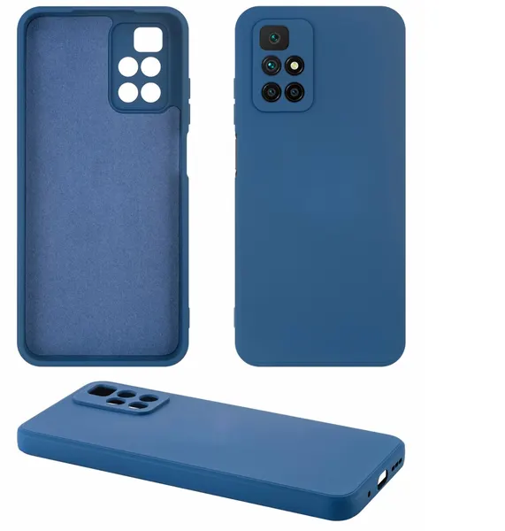 Силиконовая накладка для Xiaomi Redmi Note 10 Pro темно-синий