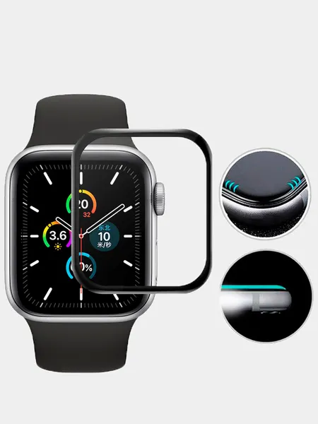 Защитное стекло, для Apple Watch 40 мм, закаленное, олеофобное, антибликовое