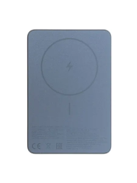 Внешний аккумулятор Xiaomi Super Slim Magnetic Power Bank 5000, Голубой, 5000 мАч, 22,5 ВТ