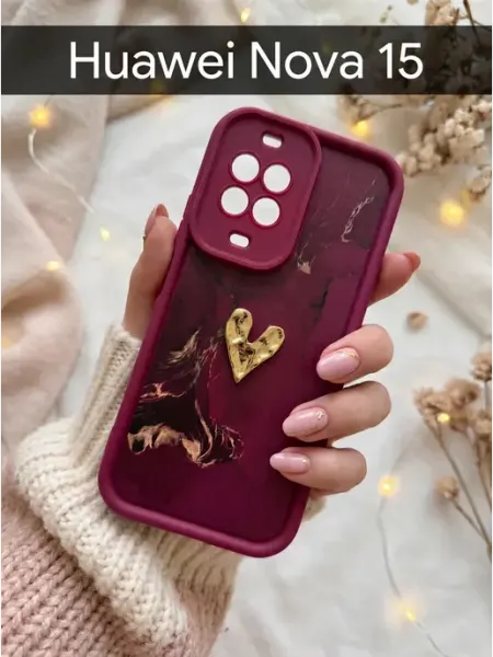 Чехол на Huawei Nova 15 Мрамор CRAZY CAT