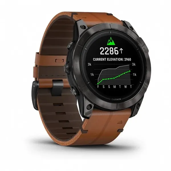 Смарт-часы Garmin Epix Pro Gen2,51mm ,0100280430 , с каштановым кожаным ремешком и графитовым силиконовым ремешком
