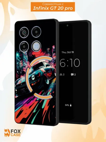 Чехол на Infinix GT 20 Pro с принтом Машина Fox Case