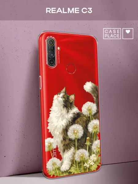 Чехол на Realme C3 с котом oppo