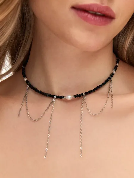 LAIME JEWELRY Чокер многослойный из натуральных камней