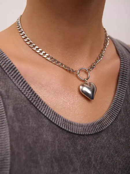 LaMar Jewelry Цепочка на шею под чокер с сердцем бижутерия