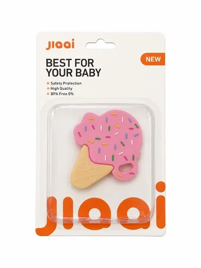 Силиконовый прорезыватель для зубов, детский грызунок Jiaai