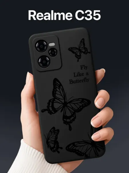 Чехол на Realme C35 с бабочками SCDesign