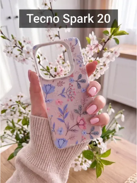 Чехол на TECNO Spark 20 Цветочный принт (3) IdealStore