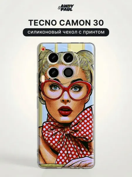 Чехол на Tecno Camon 30 с бантиками Andy&Paul