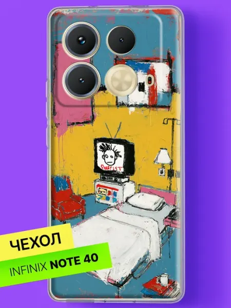 Чехол на Note 40 Уютная комната в стиле поп-арт Infinix