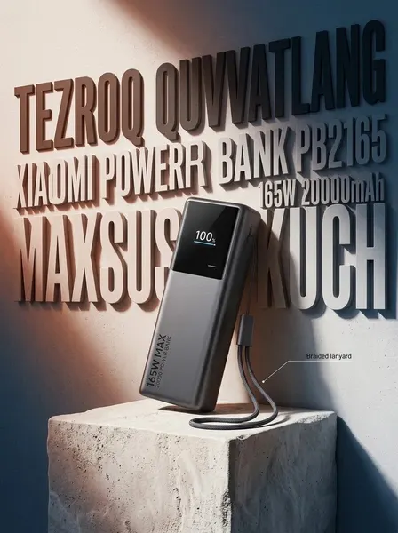 Внешний аккумулятор Power Bank Xiaomi PB2165 10000 мА·ч (быстрая зарядка, USB)