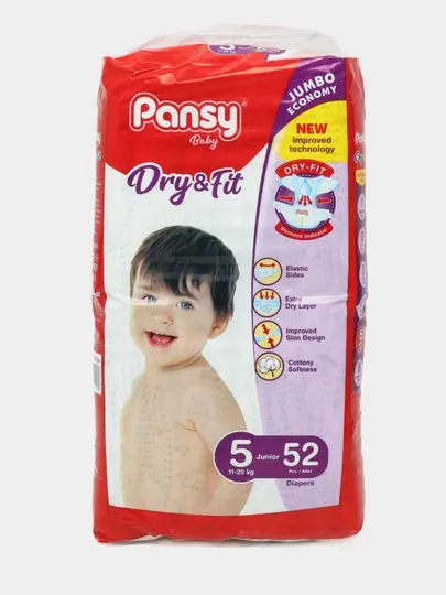 Подгузники Pansy Jumbo Junior, №5, 11-25 кг, 52 шт