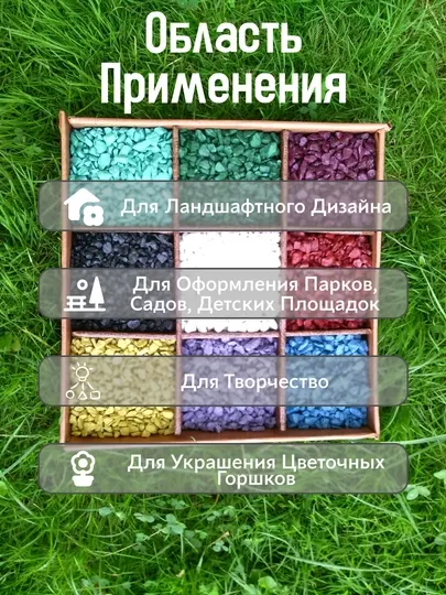 Kамень, цветные камни для украшения декора, ландшафта, аквариума и цветочных горшков