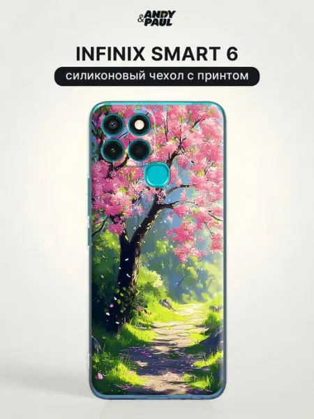 Чехол на Infinix Smart 6 сакура Andy&Paul
