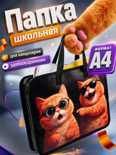 Kari Школьная папка для тетрадей и труда А4 с ручкой