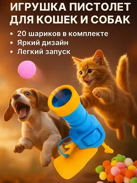 KatieThomas Игрушка интерактивная для кошек и собак с шариками