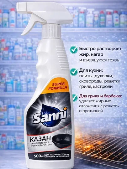 Sanni Kazan чистящее средство от нагара 500 мл
