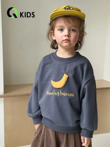 Q kids Детский спортивный свитшот из чистого хлопка