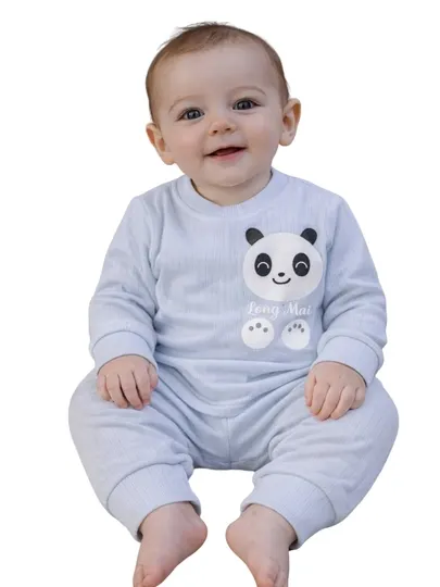 Детский комплект Koala Kids, с принтом панды, хлопок, голубой