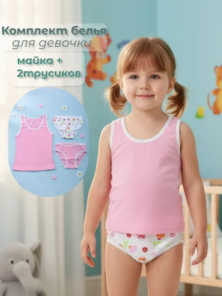 LIDEKO kids Комплект нижнего белья для девочки хлопок