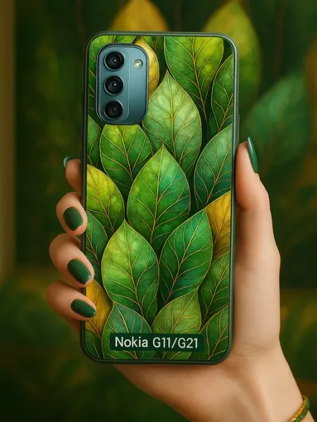 Чехол на Nokia G21, G11 женский с листьями ChesnoCase